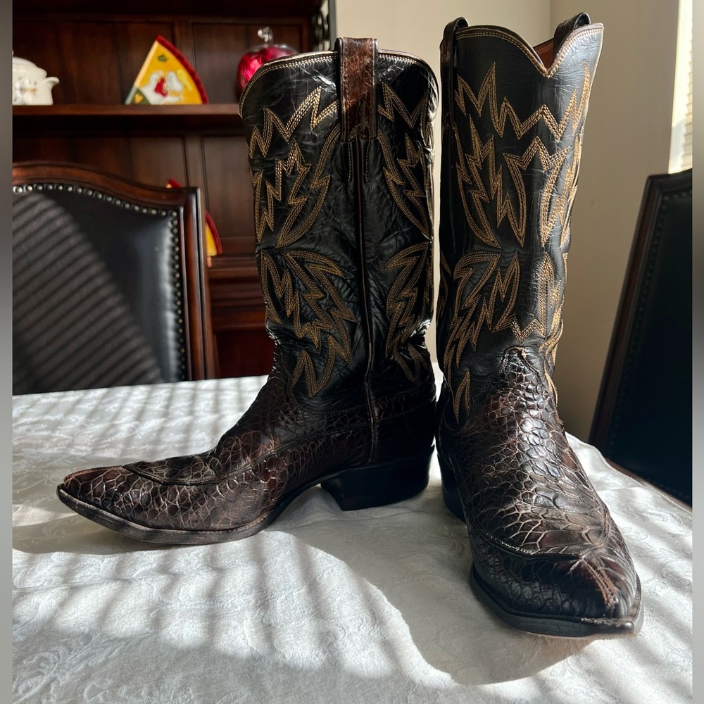 Vtg Justin Sea Turtle Caguama boots 8.5 D